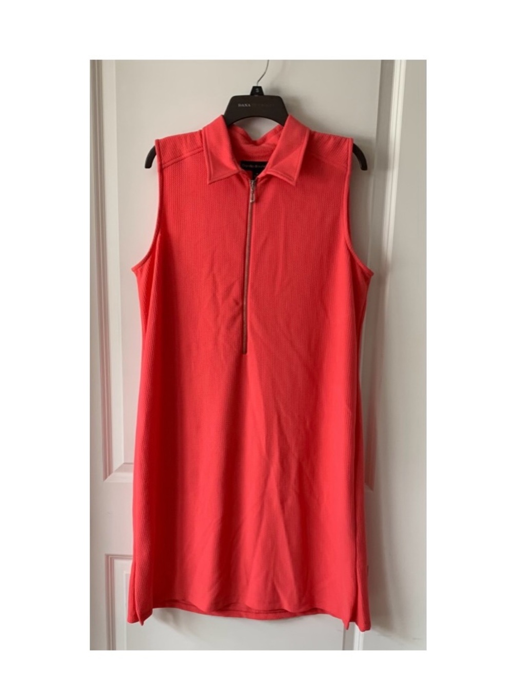 Sleeveless Zip-Front Coral Women's Dress